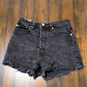 Levi Black Ribcage Black Shorts Size 27